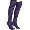 Purple and Black Socks - Over The Knee Striped Thigh High Costume Accessories Stockings for Men, Women and Kids